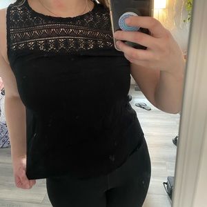 Black sleeveless top/tank top